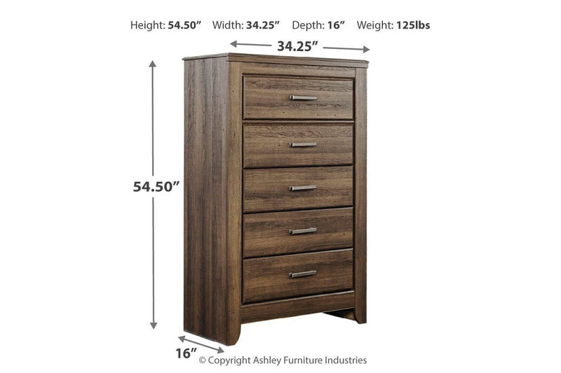 Juararo Dark Brown Chest of Drawers - Gate FurnitureChest
