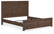 Juararo Dark Brown King Panel Bed and 2 Nightstands - B251B45