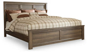 Juararo Dark Brown King Panel Bed, Dresser, Chest and 2 Nightstands - B251B39