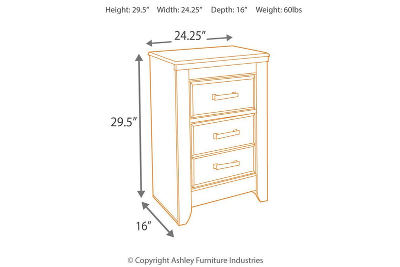 Juararo Dark Brown Nightstand - Gate FurnitureNightstand