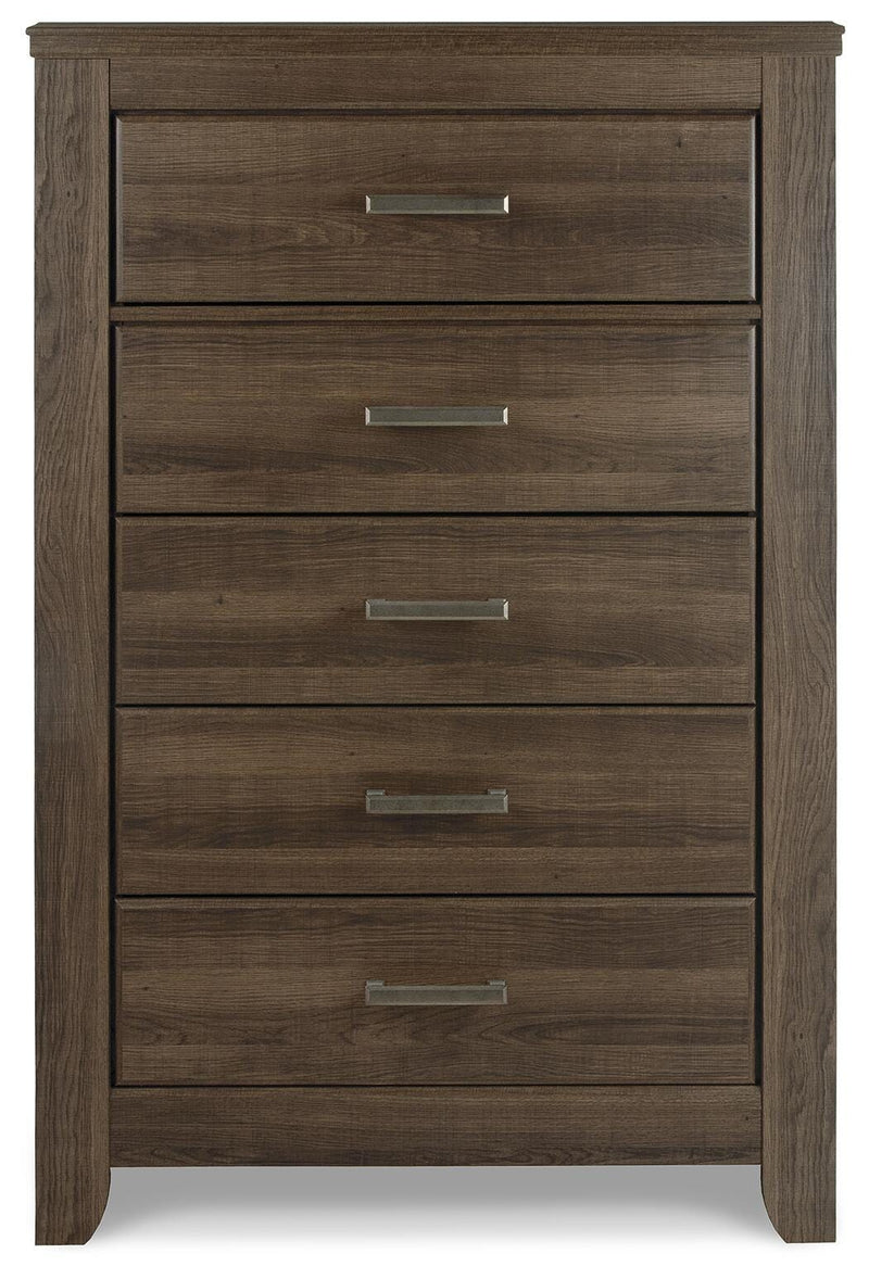 Juararo Dark Brown Queen Poster Bed and 2 Chests - B251B29