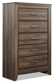 Juararo Dark Brown Queen Poster Bed and 2 Chests - B251B29