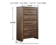 Juararo Dark Brown Queen Poster Bed and 2 Chests - B251B29