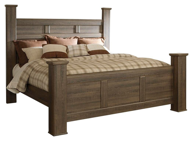 Juararo King Poster Bed and 2 Nightstands - B251B53