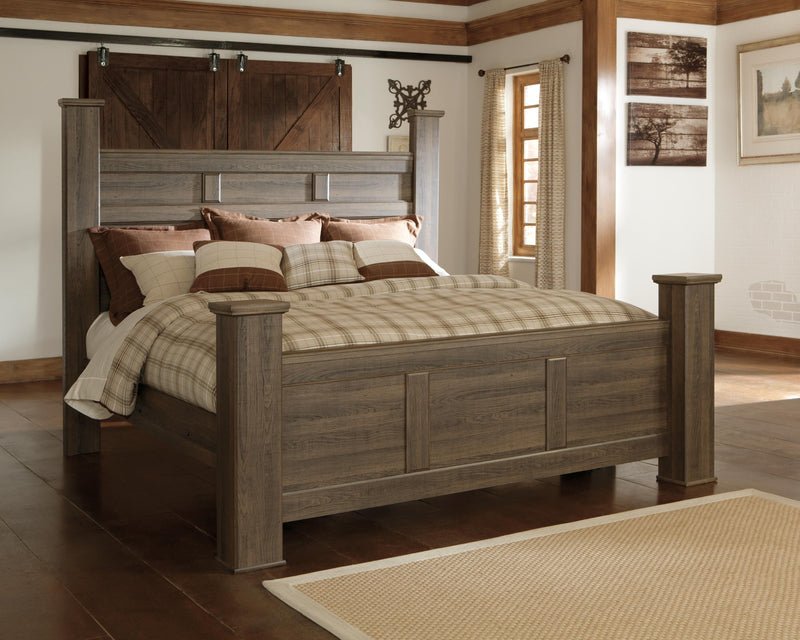 Juararo King Poster Bed and 2 Nightstands - B251B53