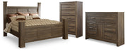 Juararo King Poster Bed, Dresser and Chest - B251B54