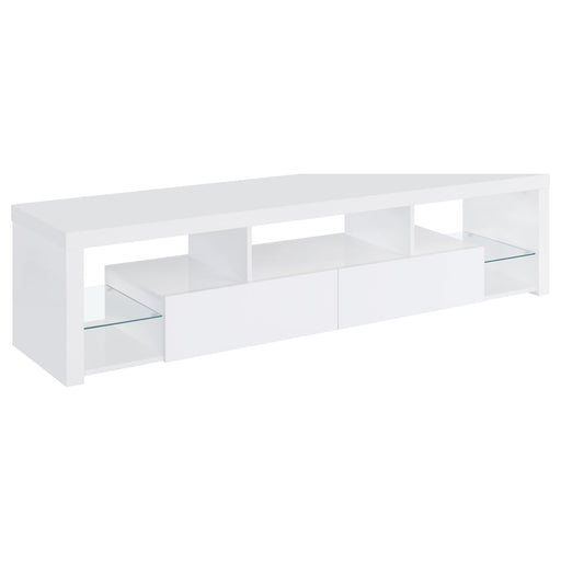 Jude 2-drawer Engineered Wood 71-inch TV Stand High Gloss White - 704251
