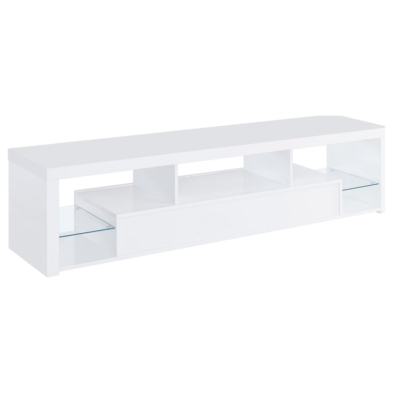 Jude 2-drawer Engineered Wood 71-inch TV Stand High Gloss White - 704251