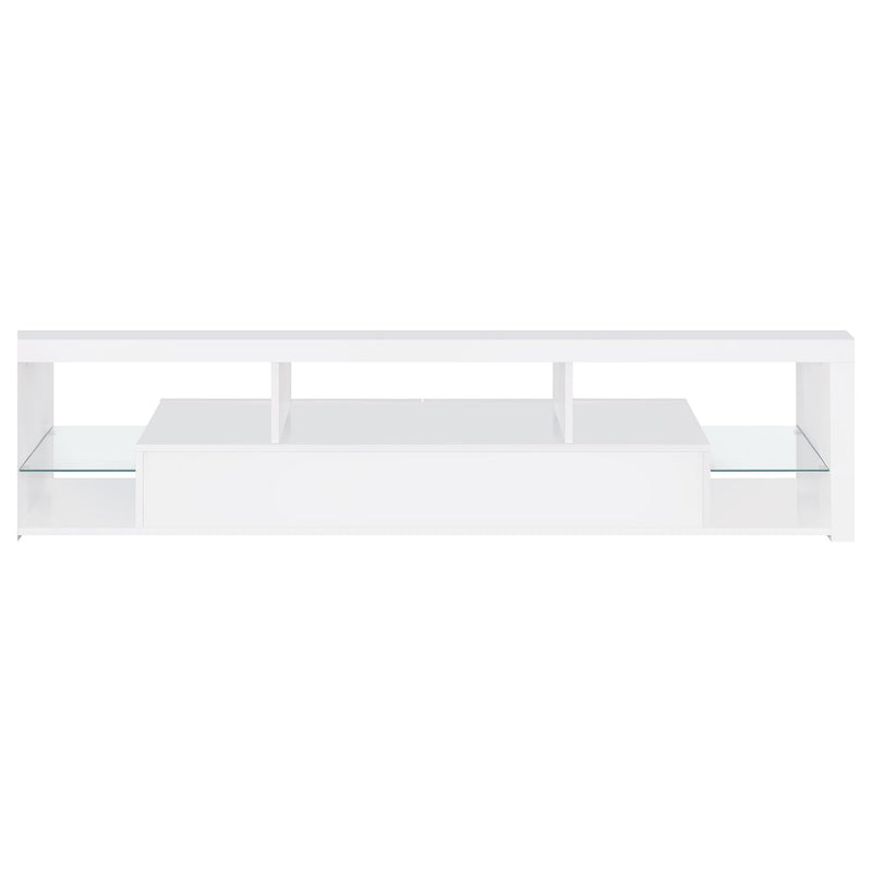 Jude 2-drawer Engineered Wood 71-inch TV Stand High Gloss White - 704251