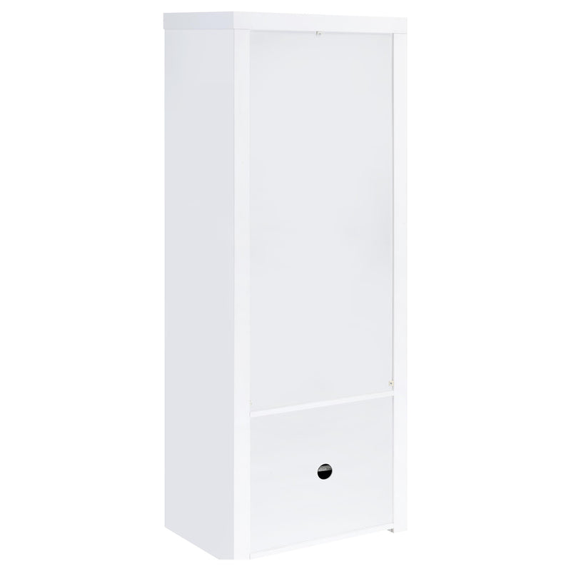 Jude 3-shelf Engineered Wood Media Tower High Gloss White - 704254