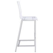 Juelia Clear Acrylic Bar Chair Chrome (Set of 2) - 100295