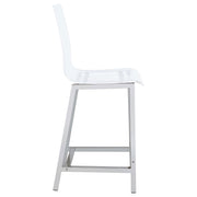 Juelia Clear Acrylic Counter Chair Chrome (Set of 2) - 100265