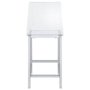 Juelia Clear Acrylic Counter Chair Chrome (Set of 2) - 100265