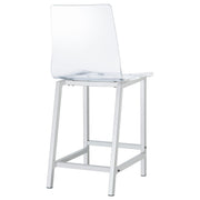 Juelia Clear Acrylic Counter Chair Chrome (Set of 2) - 100265