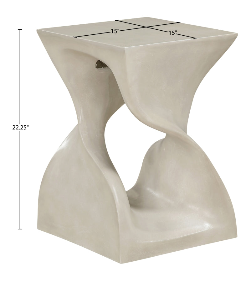Jula Concrete End Table in Beige - 626Sand-ET