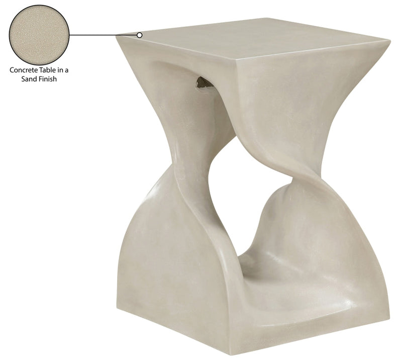 Jula Concrete End Table in Beige - 626Sand-ET