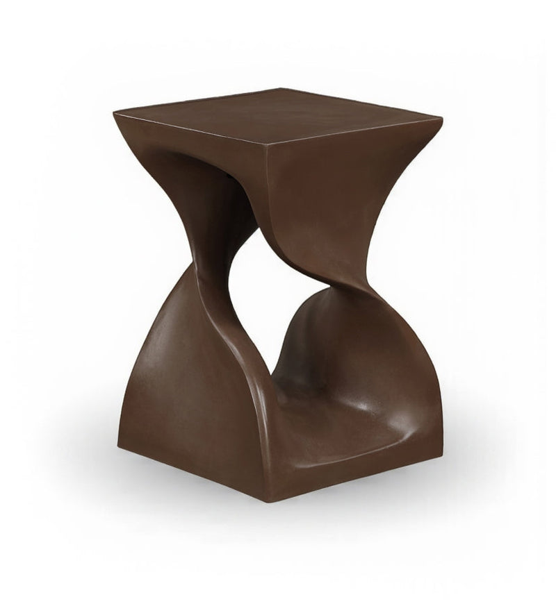 Jula Concrete End Table in Brown - 626Brown-ET