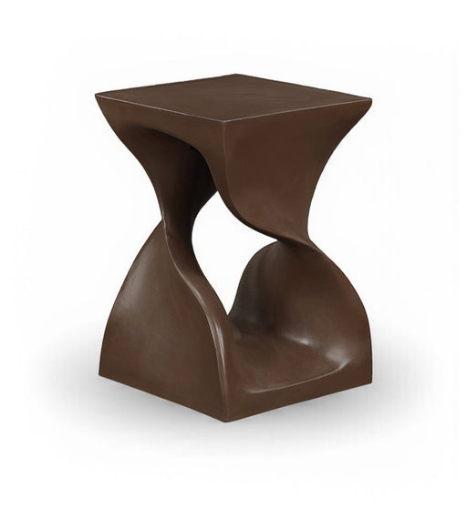 Jula Concrete End Table in Brown - 626Brown-ET