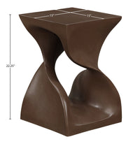 Jula Concrete End Table in Brown - 626Brown-ET