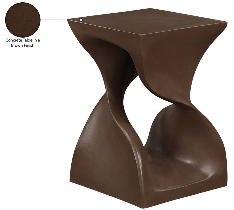 Jula Concrete End Table in Brown - 626Brown-ET