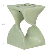 Jula Concrete End Table in Green - 626Green-ET