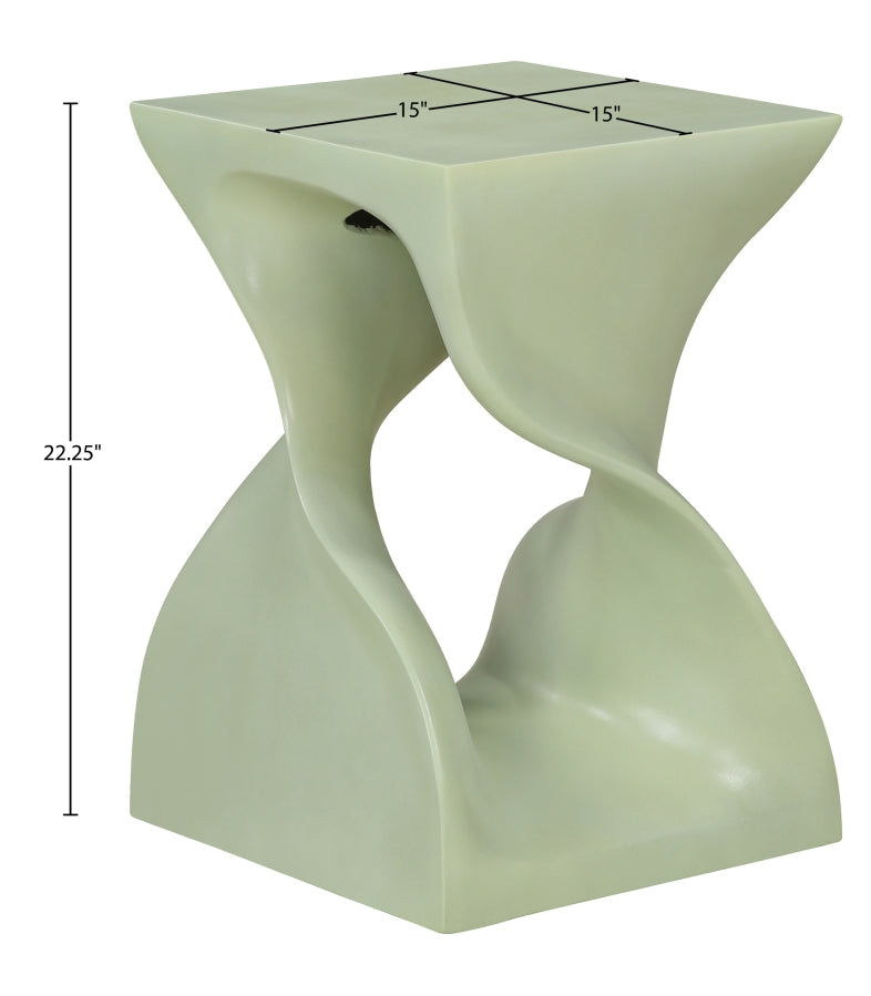 Jula Concrete End Table in Green - 626Green-ET
