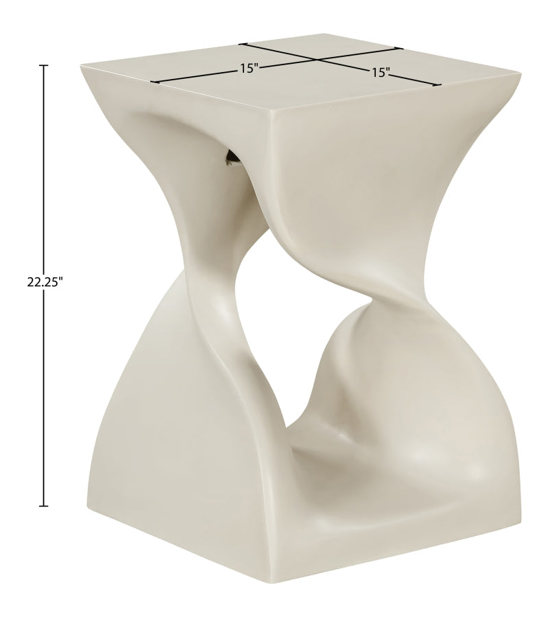 Jula Concrete End Table in Taupe - 626Taupe-ET