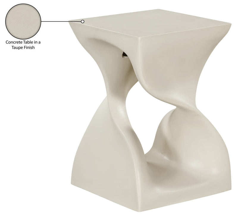 Jula Concrete End Table in Taupe - 626Taupe-ET