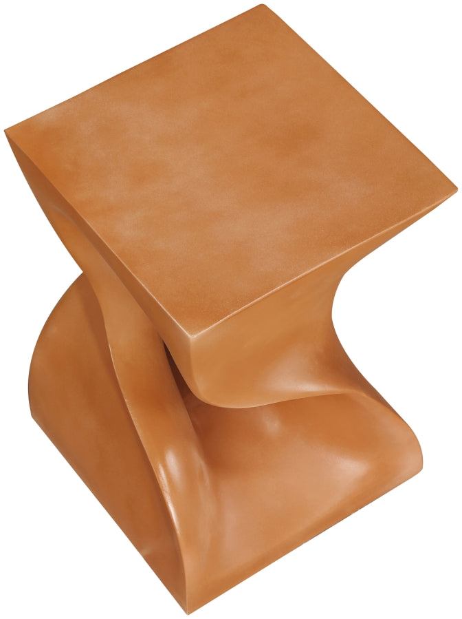 Jula Concrete End Table in Terracotta - 626Terracotta-ET