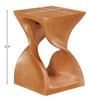 Jula Concrete End Table in Terracotta - 626Terracotta-ET