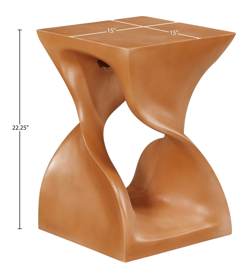 Jula Concrete End Table in Terracotta - 626Terracotta-ET