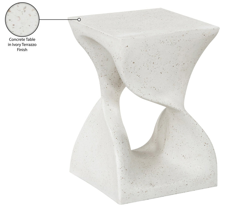 Jula Concrete End Table in Terrazzo - 626Trzo-ET