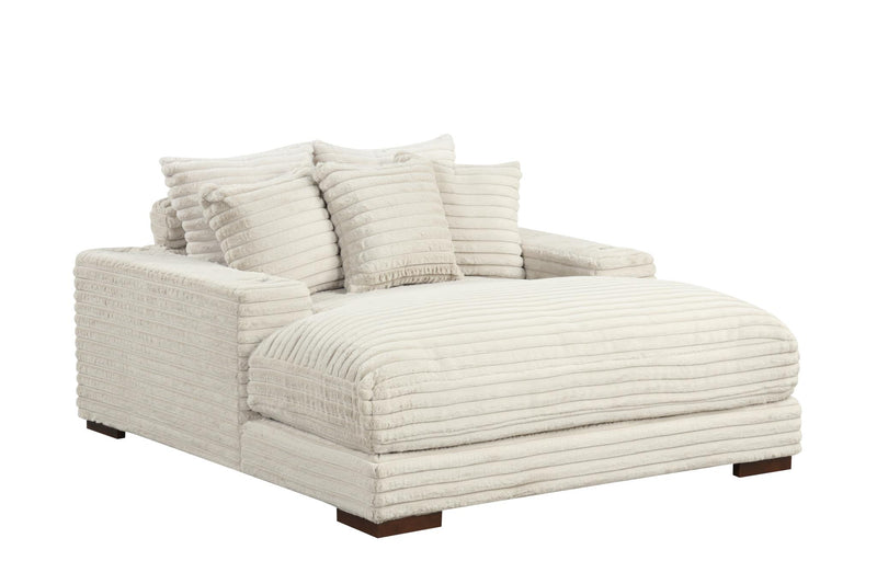 Julia - Beige Chaise Lounge with Two Cup Holder, USB Type-C - L723-CH