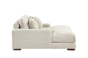 Julia - Beige Chaise Lounge with Two Cup Holder, USB Type-C - L723-CH