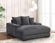 Julia - Charcoal Chaise Lounge with Two Cup Holder, USB Type-C - L722-CH