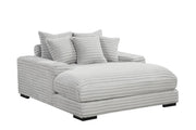 Julia - Gray Chaise Lounge with Two Cup Holder, USB Type-C - L721-CH