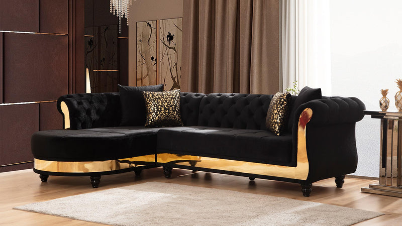 Julia Sectional Sofa Black - Julia Sectional Sofa Black