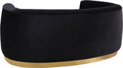Julian 70.5" Velvet Upholstered Loveseat in Black - 620Black-L