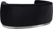 Julian 70.5" Velvet Upholstered Loveseat in Black - 621Black-L