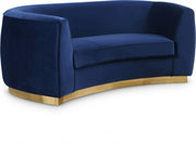 Julian 70.5" Velvet Upholstered Loveseat in Blue - 620Navy-L