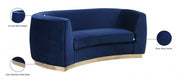Julian 70.5" Velvet Upholstered Loveseat in Blue - 620Navy-L