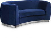 Julian 70.5" Velvet Upholstered Loveseat in Blue - 621Navy-L