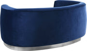 Julian 70.5" Velvet Upholstered Loveseat in Blue - 621Navy-L
