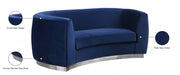 Julian 70.5" Velvet Upholstered Loveseat in Blue - 621Navy-L