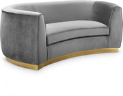 Julian 70.5" Velvet Upholstered Loveseat in Grey - 620Grey-L