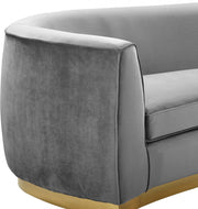 Julian 70.5" Velvet Upholstered Loveseat in Grey - 620Grey-L