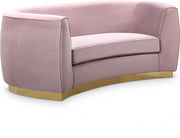 Julian 70.5" Velvet Upholstered Loveseat in Pink - 620Pink-L