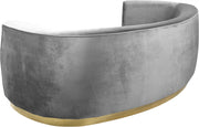 Julian 91.5" Velvet Upholstered Sofa in Grey - 620Grey-S