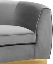 Julian 91.5" Velvet Upholstered Sofa in Grey - 620Grey-S