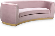 Julian 91.5" Velvet Upholstered Sofa in Pink - 620Pink-S